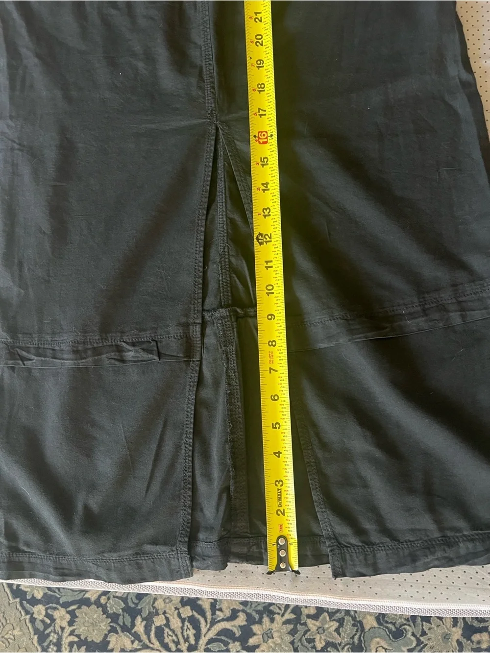 Free People Black Drawstring Maxi Skirt with Front Pockets